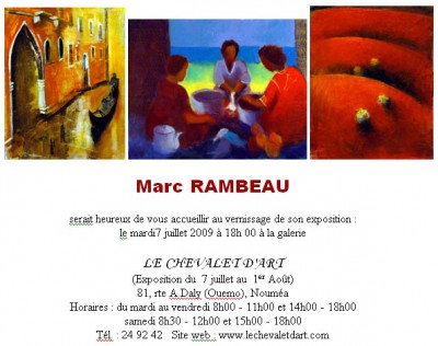 Invitation  exposition Marc RAMBEAU