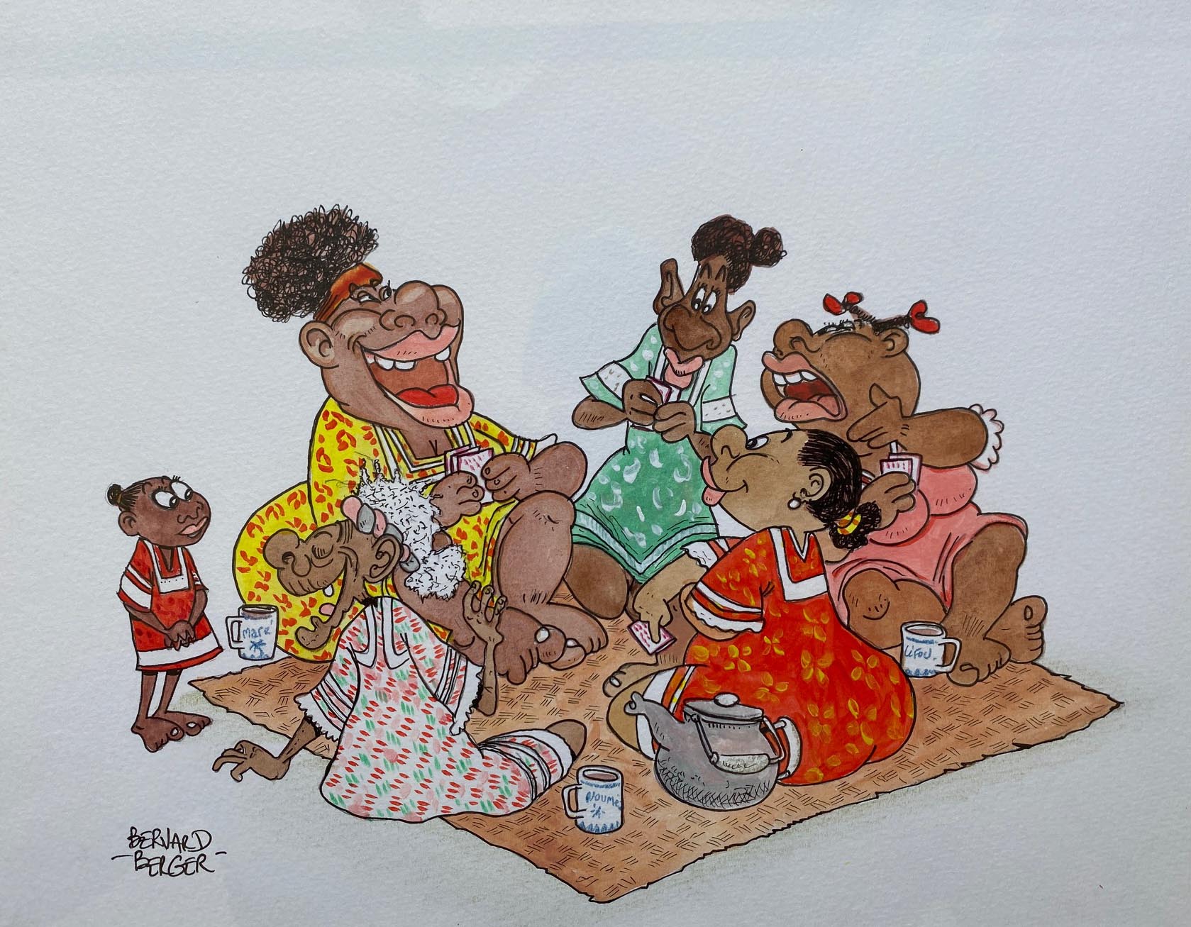 Sur la natte ( Bernard BERGER )