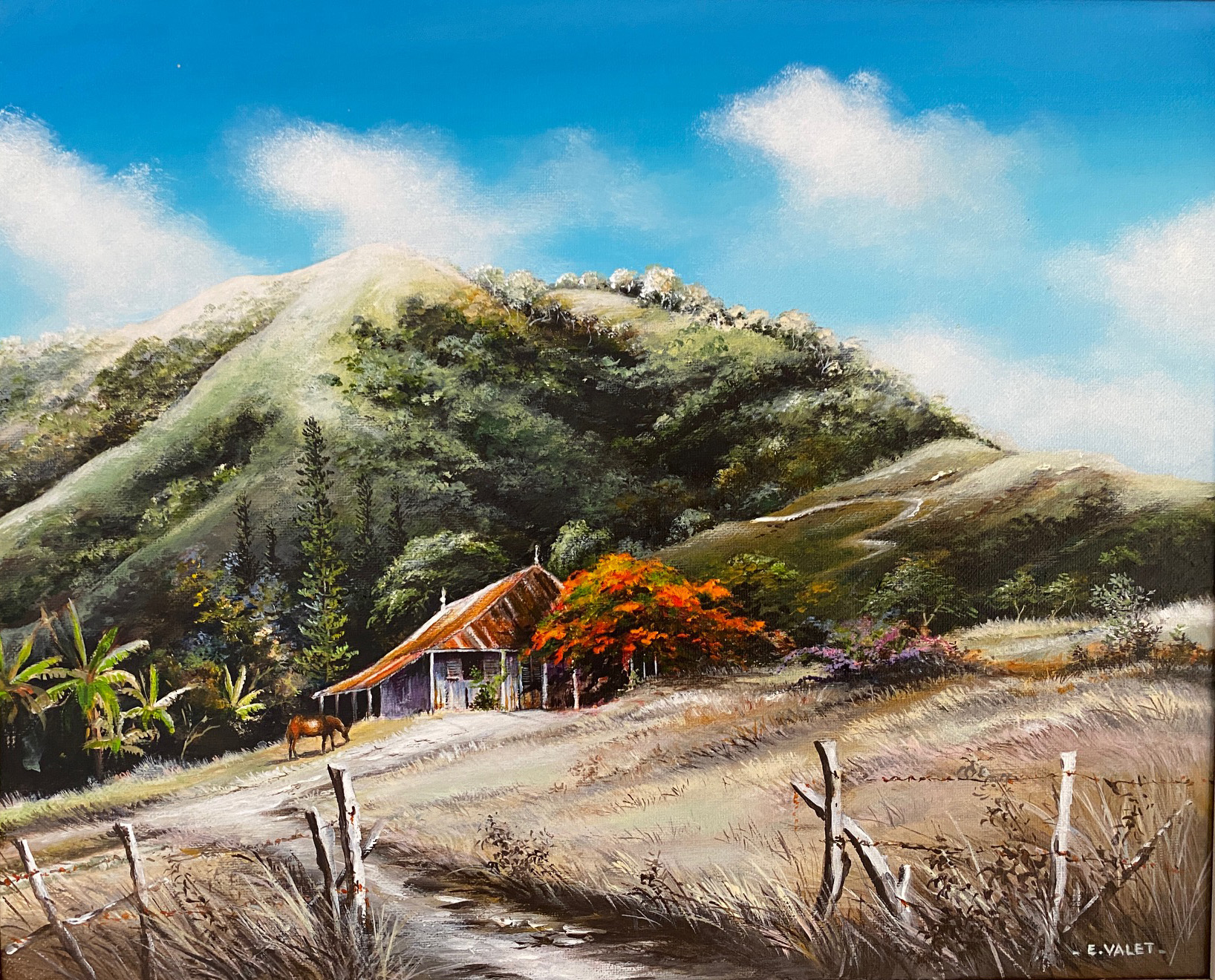 Eric VALET-en hauteur ( acrylique sur toile )