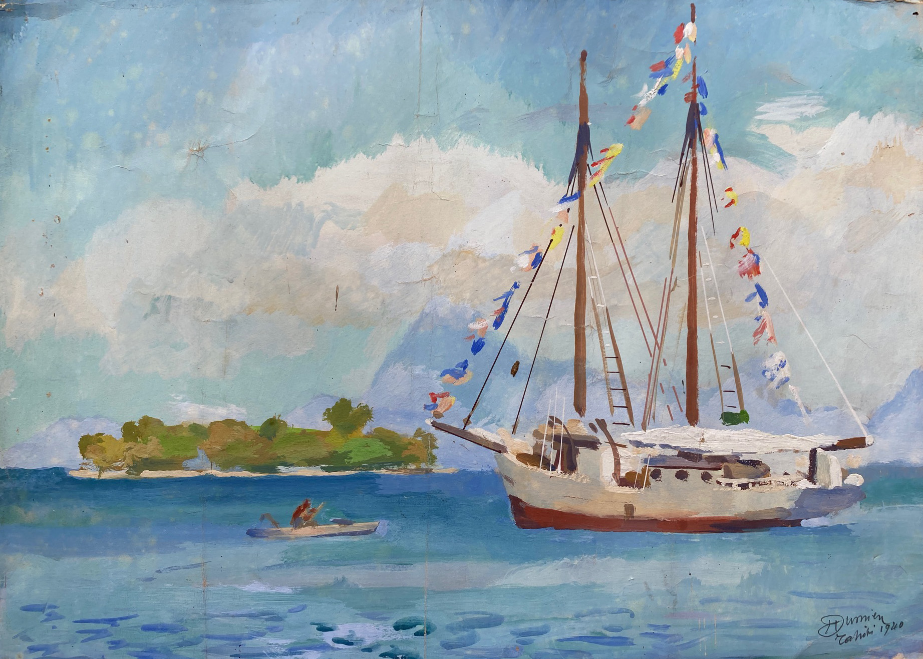 Gouache sur papier ( DUMIEN 1940 )