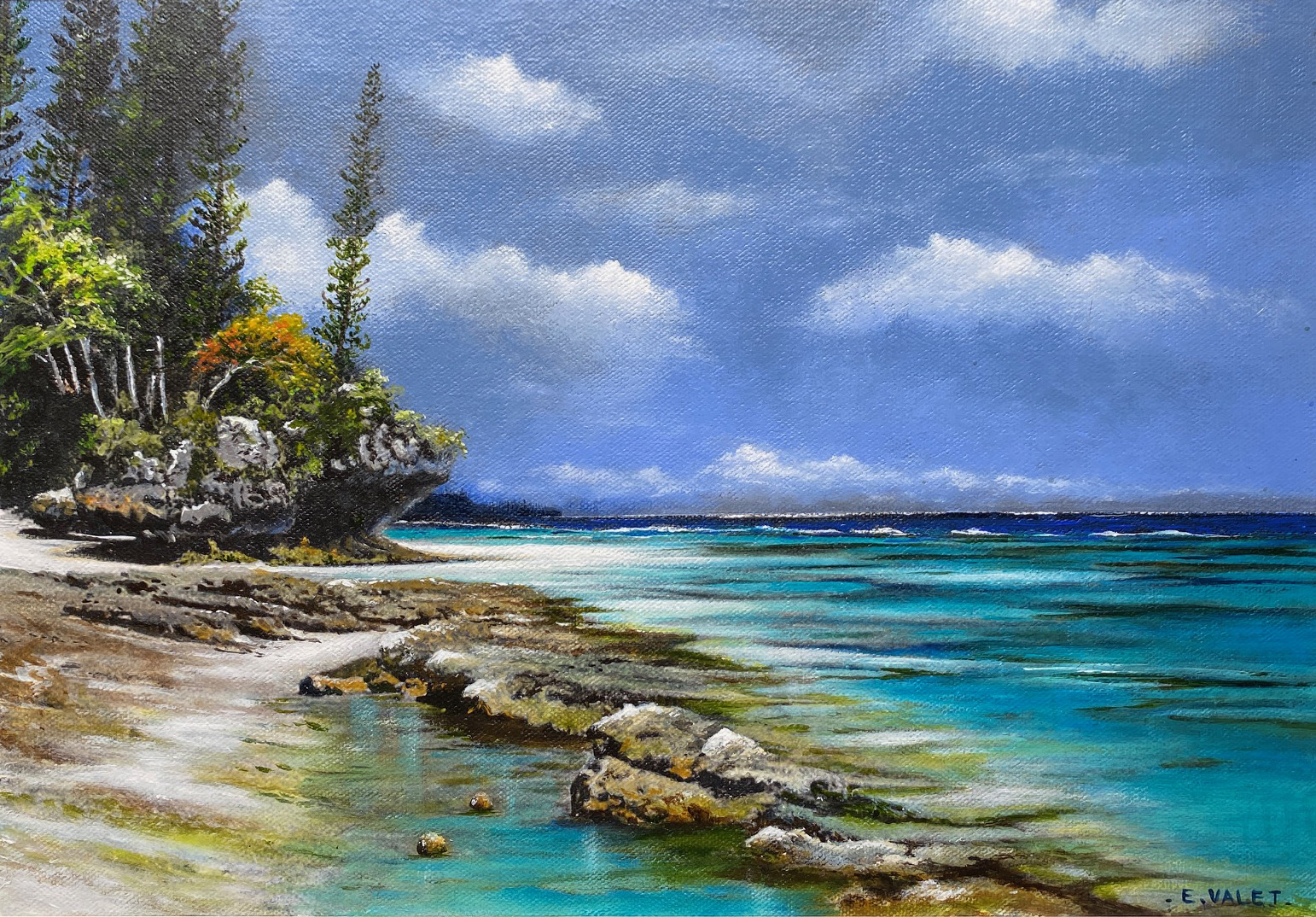 acrylique sur toile-Maré ( Eric VALET )